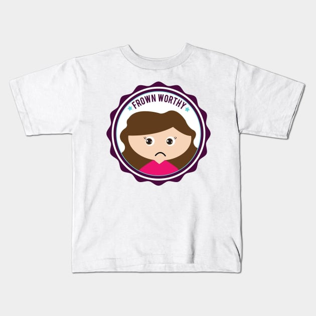 Frown Worthy Kids T-Shirt by Hallmarkies Podcast Store